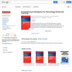 mputational Intelligence for Technology Enhanced Learning - Fatos Xhafa, Ajith Abraham, Santi Caball