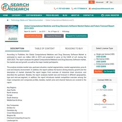 Global Computational Medicine and Drug Discovery Software Market Status and Future Forecast to 2025 - Search4Research