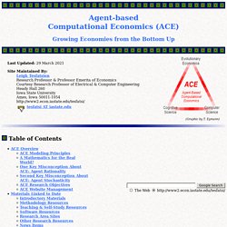 Agent-Based Computational Economics (Tesfatsion)