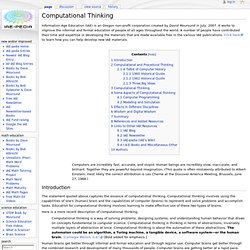 Computational Thinking - IAE-Pedia