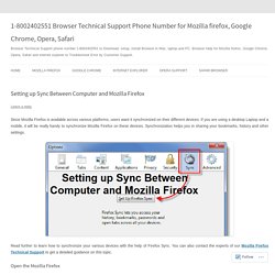 Setting up Sync Between Computer and Mozilla Firefox