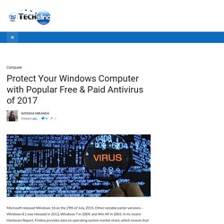 Protect Your Windows Computer with Popular Free &amp; Paid Antivirus of 2017 - TechSling Weblog