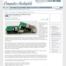 Computer Audiophile - Geek Speak: Raspberry Pi HiFi Is Here
