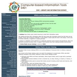 Computer-based Information Tools