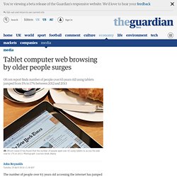 Tablet computer web browsing by older people surges