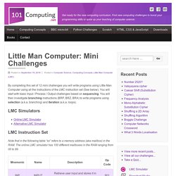 Little Man Computer: Mini Challenges