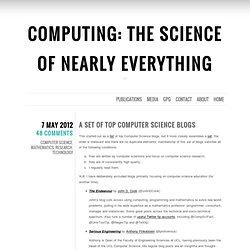 A set of top Computer Science blogs