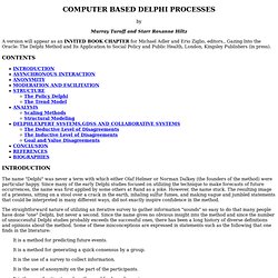 COMPUTER BASED DELPHI PROCESSES