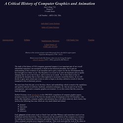 ID 797 - History of Computer Graphics and Animation
