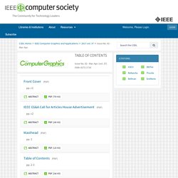 CSDL - IEEE Computer Graphics and Applications - Table of Contents