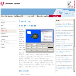Computer Graphics Bremen - Teaching