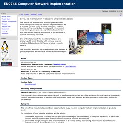 EN0746 Computer Network Implementation