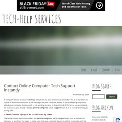 Contact Online Computer Tech Support Instantly