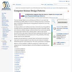 Computer Science Design Patterns - Wikibooks, open books for an open world