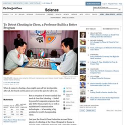 A Computer Program to Detect Possible Cheating in Chess