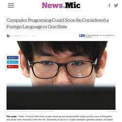 Computer Programing Could Soon Be Considered a Foreign Language in One State