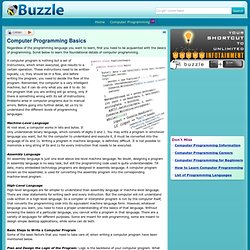 Computer Programming Basics