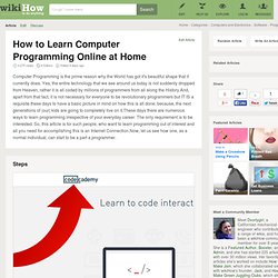 How to Learn Computer Programming Online at Home: 5 Steps