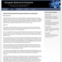 About Computer Science for Everyone