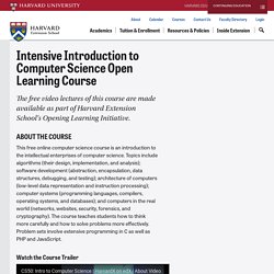 Free Online Computer Science Course Featuring Harvard Faculty