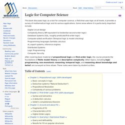 Logic for Computer Science