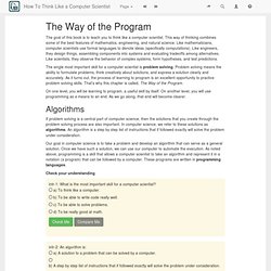 The Way of the Program — How to Think like a Computer Scientist: Interactive Edition