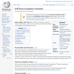 Jeff Dean (computer scientist) - Wikipedia