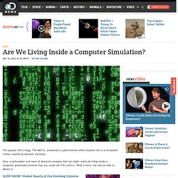 Are We Living Inside a Computer Simulation?
