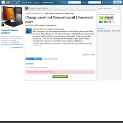 Computer Issuew Solutions - Change password Comcast email