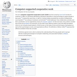 Computer-supported cooperative work