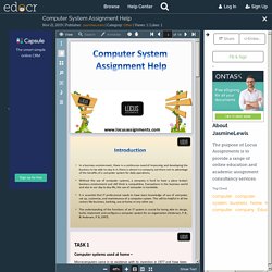Computer System Assignment Help