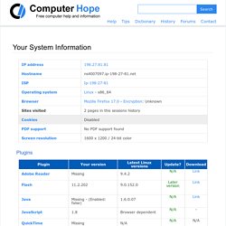 Computer Hope system information script