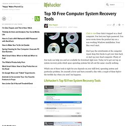 Top 10 Free Computer System Recovery Tools