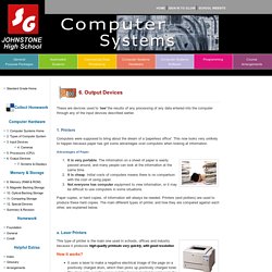 Computer Systems: Output Devices