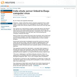 India shuts server linked to Duqu computer virus