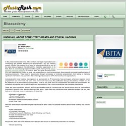 know all about computer threats and ethical hacking - bitaacademy