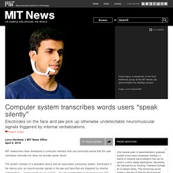 Computer System Transcribes Words Users “Speak Silently”