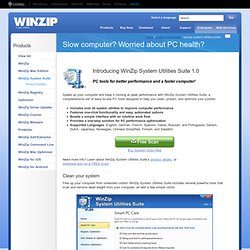 PC tools to speed up your computer - WinZip® System Utilities Suite