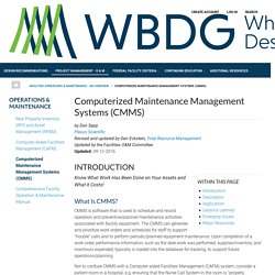 Computerized Maintenance Management Systems (CMMS)