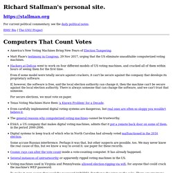 Computerized voting machines