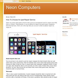 How To Choose An ipad Repair Service