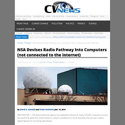 Radio Pathway Into Computers unconnected to the internet