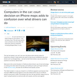 Computers in the car: court decision on iPhone maps adds to confusion over what drivers can do