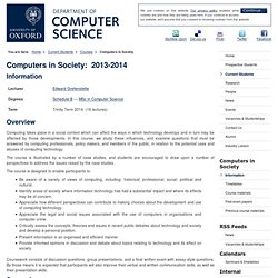 Computers in Society