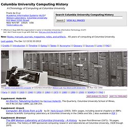 Computing at Columbia Timeline