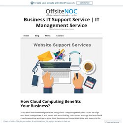 Benefits of Cloud Computing Services for Business