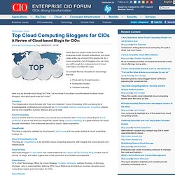 Top Cloud Computing Bloggers for CIOs