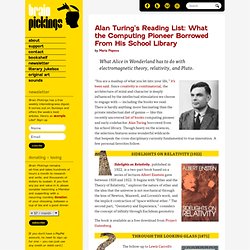 Alan Turing’s Reading List: What the Computing Pioneer Borrowed From His School Library