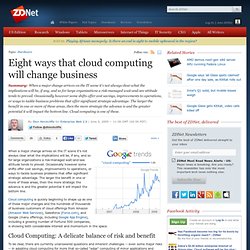 Eight ways that cloud computing will change business