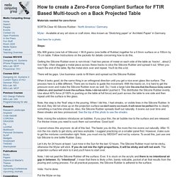 How to create a Zero-Force Compliant Surface for FTIR Based Multi-touch on a Back Projected Table